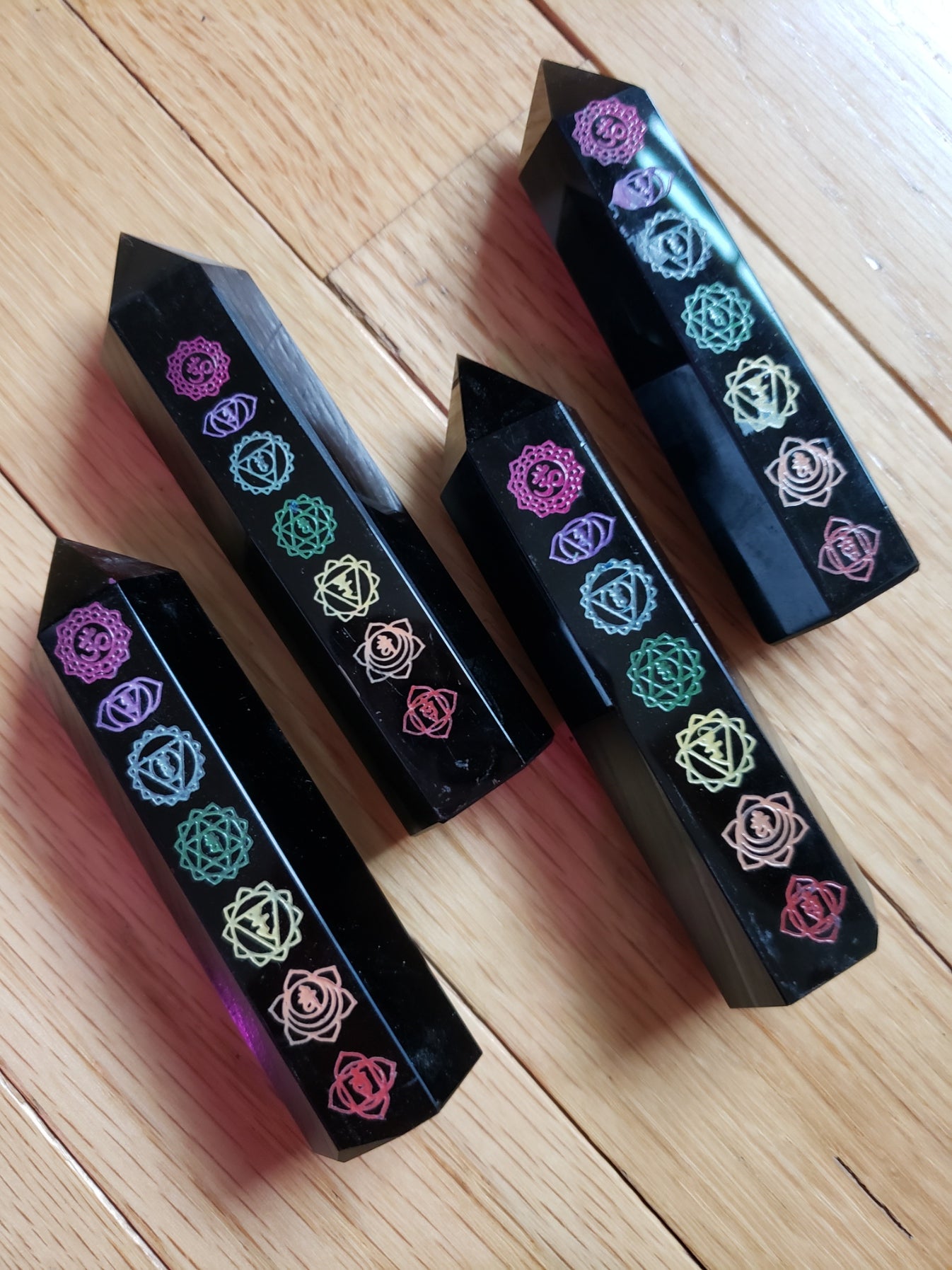 Obsidian Chakra Obelisk