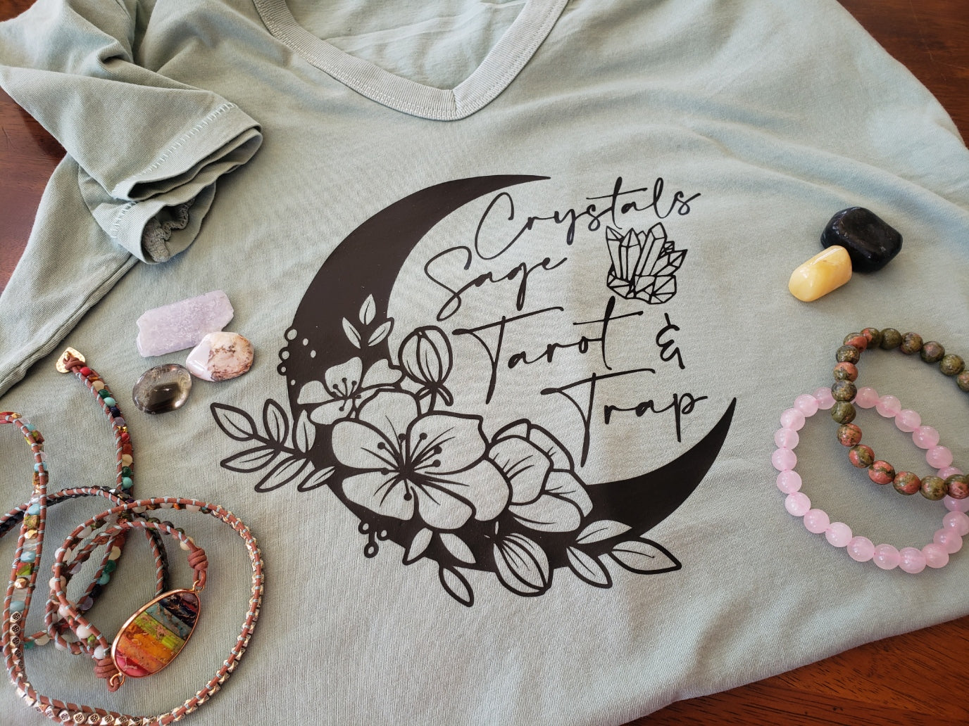 Crystals, Sage, Tarot, & Trap Tee